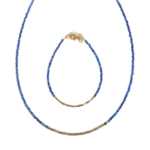 Bracelet collier lapis azuli