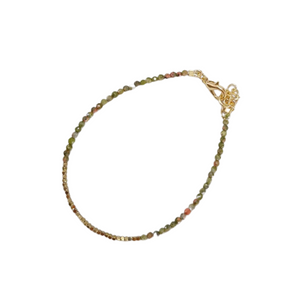 Parure Jasmine bracelet collier unakite