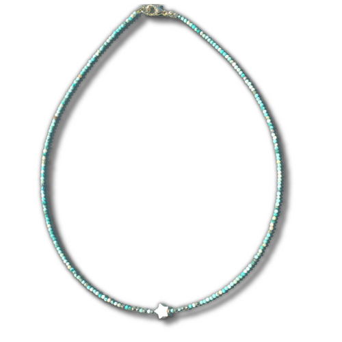 Collier chocker amazonite étoile