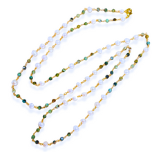 Charger l&#39;image dans la galerie, Collier  sautoir Jasmine turquoise africaine