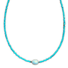 Charger l&#39;image dans la galerie, Collier turquoise eau douce