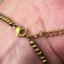 Charger l&#39;image dans la galerie, Fermoir mousqueton sécurisé bracelet perles acier inoxydable