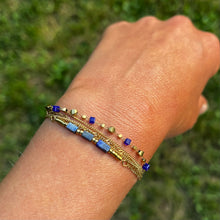 Charger l&#39;image dans la galerie, Bracelet enroulé acier pierre