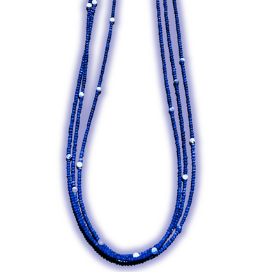 Collier triple lapis azuli