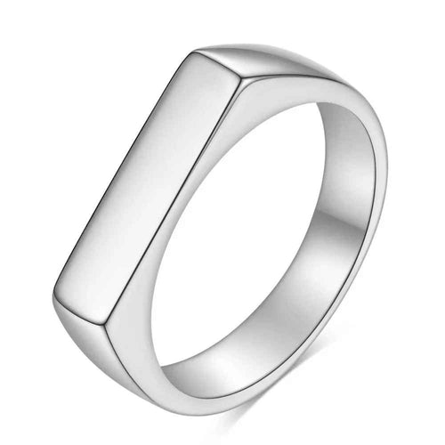 bague bijou minimaliste acier basique unisexe pour homme femmes