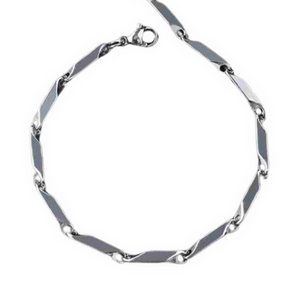 En acier inoxydable bracelet grain de riz forme cylindrique argenté