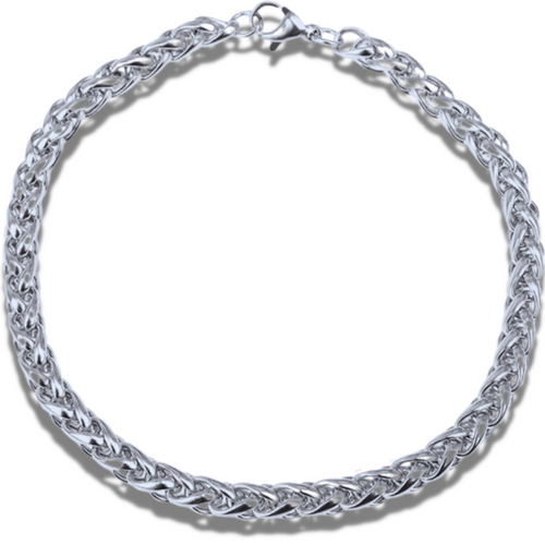 Bracelet acier inoxydable 316L maille torsadée